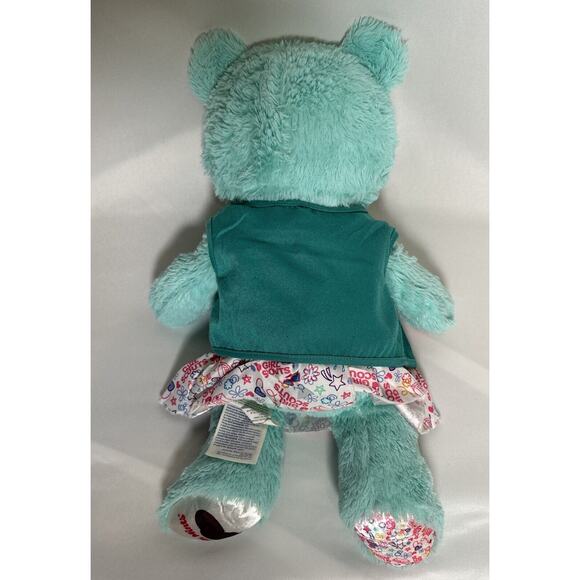 Build A Bear Girl Scout Bear Thin Mint w/ Girl Scout Brownie Green Vest & Dress - Picture 3 of 9